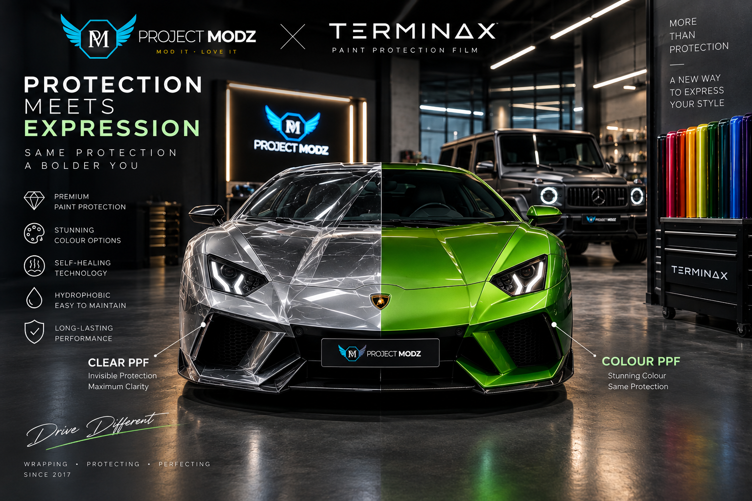 Terminax PPF and Colour PPF installation in Singapore by Project Modz for premium vehicle paint protection and colour transformation.